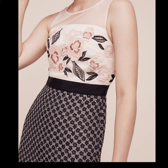 Anthro Loredana Dress by Moulinette Soeurs Size 4 Floral Embroidered Pencil - Picture 1 of 13